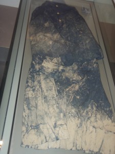 Muddy trench coat at the Musée de l'Armée at Les Invalides